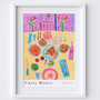 Curry House Table Scene Art Print - Watercolour Pastel Poster by artist Holly Francesca