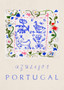 'Azulegos' Famous Portuguese Blue Ceramic Tiles Travel Print created from an original drawing by artist and illustrator Holly Francesca.