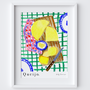 Cheese Board Table Scene Art Print - Watercolour Pastel Poster by UK artist Holly Francesca