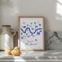 River Thames London Map Print - Blue Landmarks Travel Print by UK artist & illustrator Holly Francesca