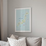 Illustrated Map of Japan Art Print by UK Artist Holly Francesca