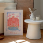 Trevi Fountain Poster - Rome, Italy Scene - Patterned Landscapes: Heritage Pink Edition Print by artist and illustrator Holly Francesca
