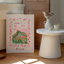 Machu Picchu Poster - Peru, Andes Scene - Patterned Landscapes: Heritage Pink Edition Print by artist and illustrator Holly Francesca
