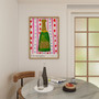 Champagne Bottle Art Print - Drinks Watercolour and Pastel Kitchen Poster by artist & illustrator Holly Francesca