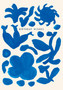 Abstract Blue Card by UK artist Holly Francesca