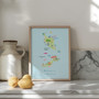 Map of Malaysia & Borneo, South East Asia Art Print by UK Artist Holly Francesca Map of Malaysia & Borneo, South East Asia Art Print by UK Artist Holly Francesca