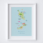 Map of Malaysia & Borneo, South East Asia Art Print by UK Artist Holly Francesca Map of Malaysia & Borneo, South East Asia Art Print by UK Artist Holly Francesca