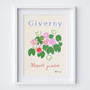 Monet’s Garden Art Print – Giverny France Travel Poster by Holly Francesca