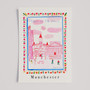 Manchester Buildings Poster - This is the Place Art Print - Landmark Collection by artist Holly Francesca