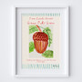 Illustrated Personalised Best Teacher Gift - Great Oaks Grow Art Print by artist Holly Francesca.