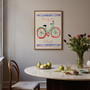 Bicycle Club Poster - Summer Editions Art Print by UK artist & illustrator Holly Francesca