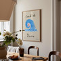 Catch the Wave Surfing Poster - Summer Editions Surf Art Print by UK artist & illustrator Holly Francesca