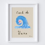 Catch the Wave Surfing Poster - Summer Editions Surf Art Print by UK artist & illustrator Holly Francesca