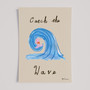 Catch the Wave Surfing Poster - Summer Editions Surf Art Print by UK artist & illustrator Holly Francesca