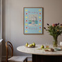 Morning Coffee Ritual Poster - Summer Editions Art Print by UK artist & illustrator Holly Francesca