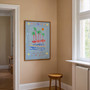 Meet me at the Pool Poster - Relaxing Summer Art Print by UK artist & illustrator Holly Francesca