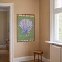 Scallop Seashell Poster - Summer Editions Art Print by UK artist & illustrator Holly Francesca