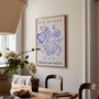 Sea Shells Blue Poster - Summer Editions Art Print by UK artist & illustrator Holly Francesca
