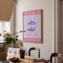 Beach Sun loungers Poster - Summer Editions Art Print by UK artist & illustrator Holly Francesca
