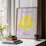 Rise & Shine Poster - Summer Sun Art Print by UK artist & illustrator Holly Francesca