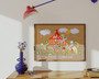 Magical circus at night kids art print in dreamy beige colours by Wakey Wakey. Created by UK Artist Holly Francesca.