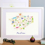 Map of Cheshire Art Print (Various Sizes)