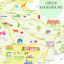 Map of Devon in South West England Unframed print illustration