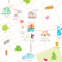 Map of St Margarets and East Twickenham Art Print