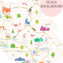 Illustrated hand drawn Map of Cambridgeshire art print by artist Holly Francesca.