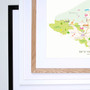 Illustrated hand drawn Map of Somerset art print by artist Holly Francesca.