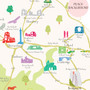 Illustrated hand drawn Map of Shropshire art print by artist Holly Francesca.