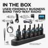 Midland BR180X6BGC includes six radios, six headsets, & a six port charging tray