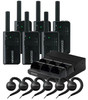 Kenwood PKT-23 12 Pack of Two Way Radios with 12 KHS-34 Headsets and 2 KMB-44 Multi Unit Charging Tray