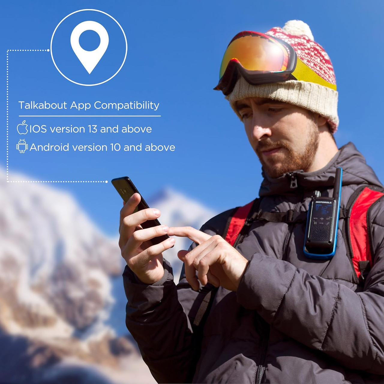 Motorola T800 Talkabout FRS Two Way Radio is bluetooth capable