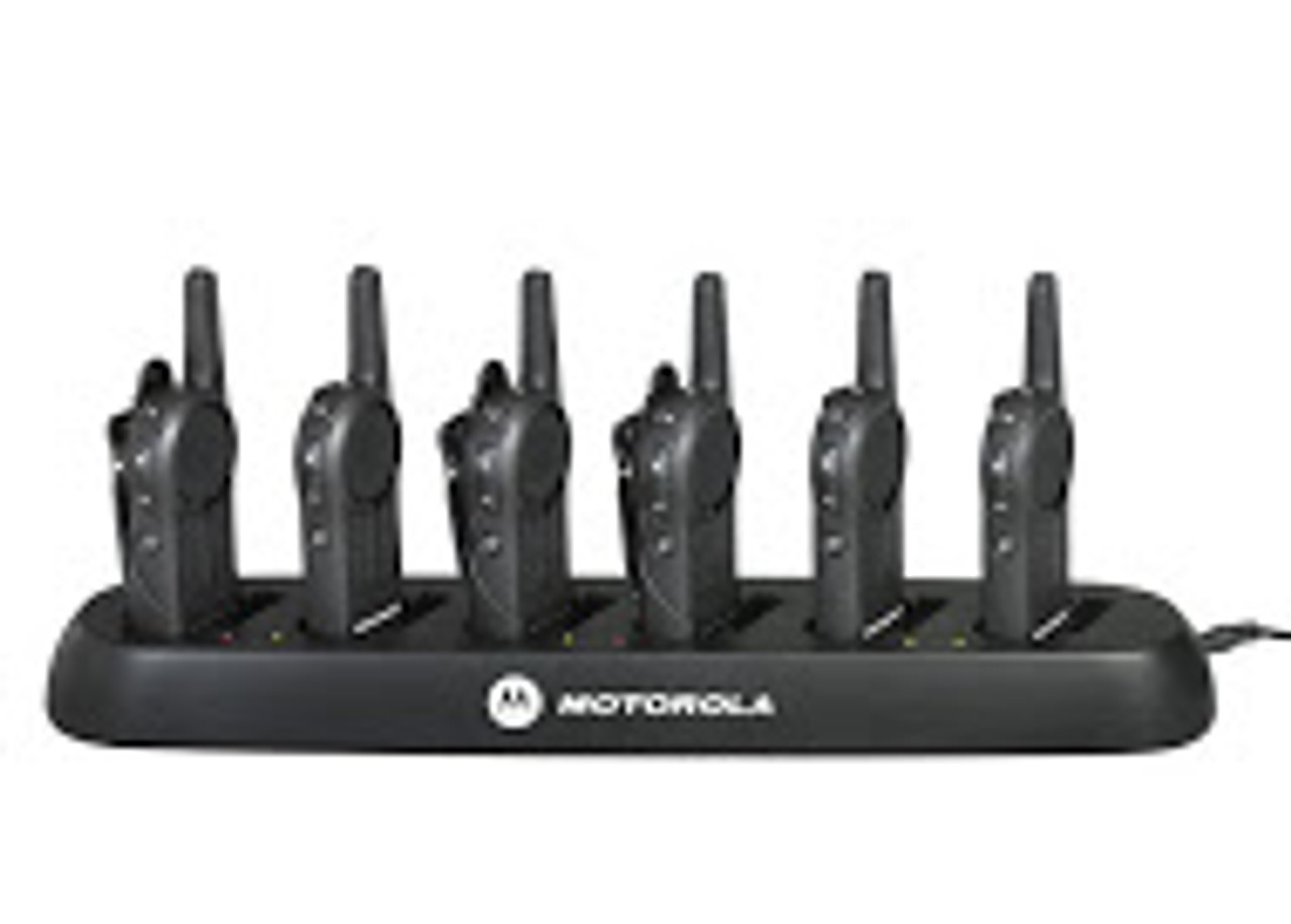 Motorola DLR1060 in a six port charging tray