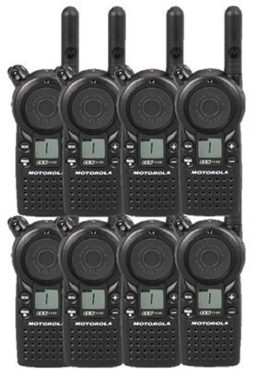 2 Pack of Motorola CLS1110 Two Way Radio Walkie Talkies with Headsets