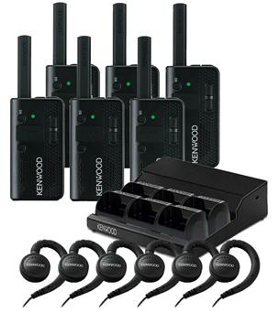 Kenwood PKT-23 Two Way Radio 12 Pk & KHS-34 Headsets & KHS