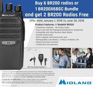 Midland Buy 6 BR200 Two Way Radios & Get 2 Free