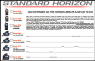 Standard Horizon 2nd Quarter 2020 Rebate