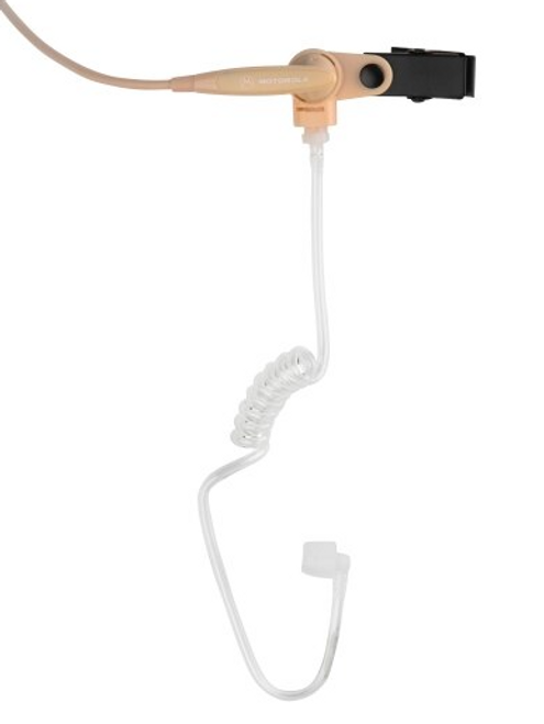 Motorola PMLN6445A Beige 2 Wire Surveillance Earpiece for Motorola radios with 2 pin audio connectors