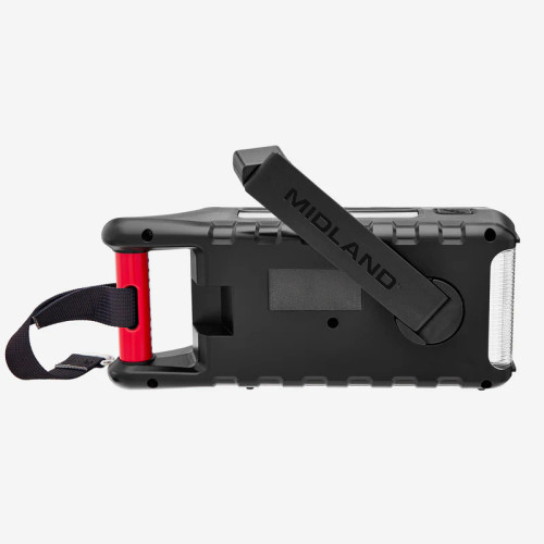 Midland ER310PRO Weather Radio can be charged via hand crank