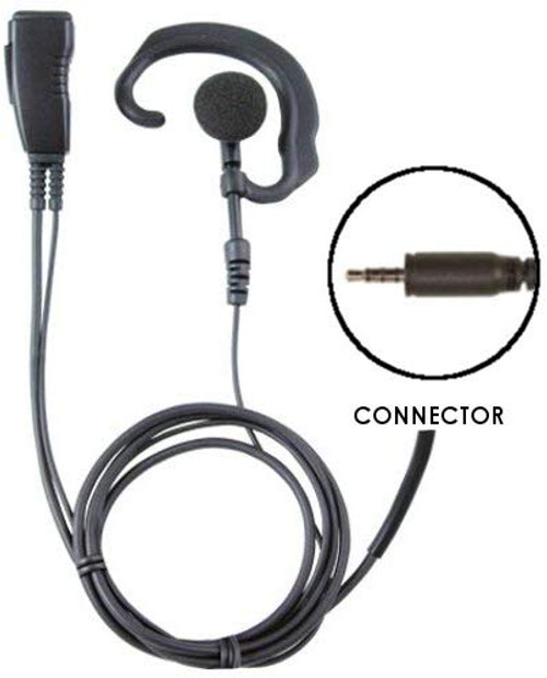 Pryme LMC-1EH-21 Pro Grade Lapel Microphone with Earhook for Kenwood PKT-23 Series Two Way Radios