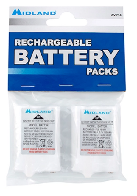 Midland AVP14 contains two batteries per pack. 