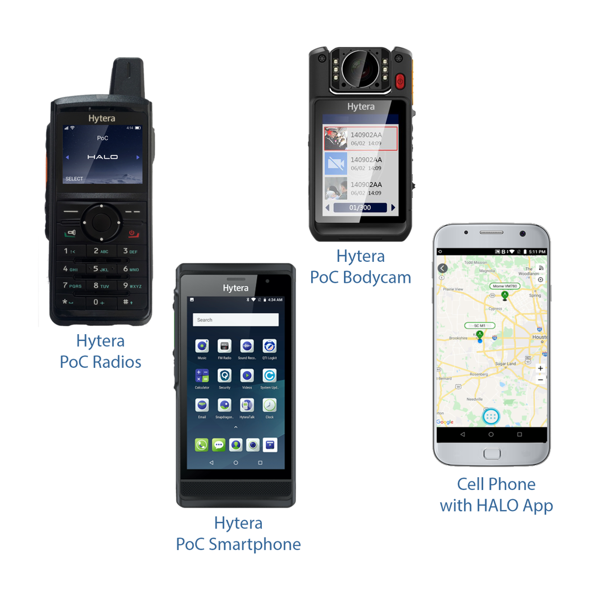 Hytera WiFi based two way radios, body cameras, & smart phones