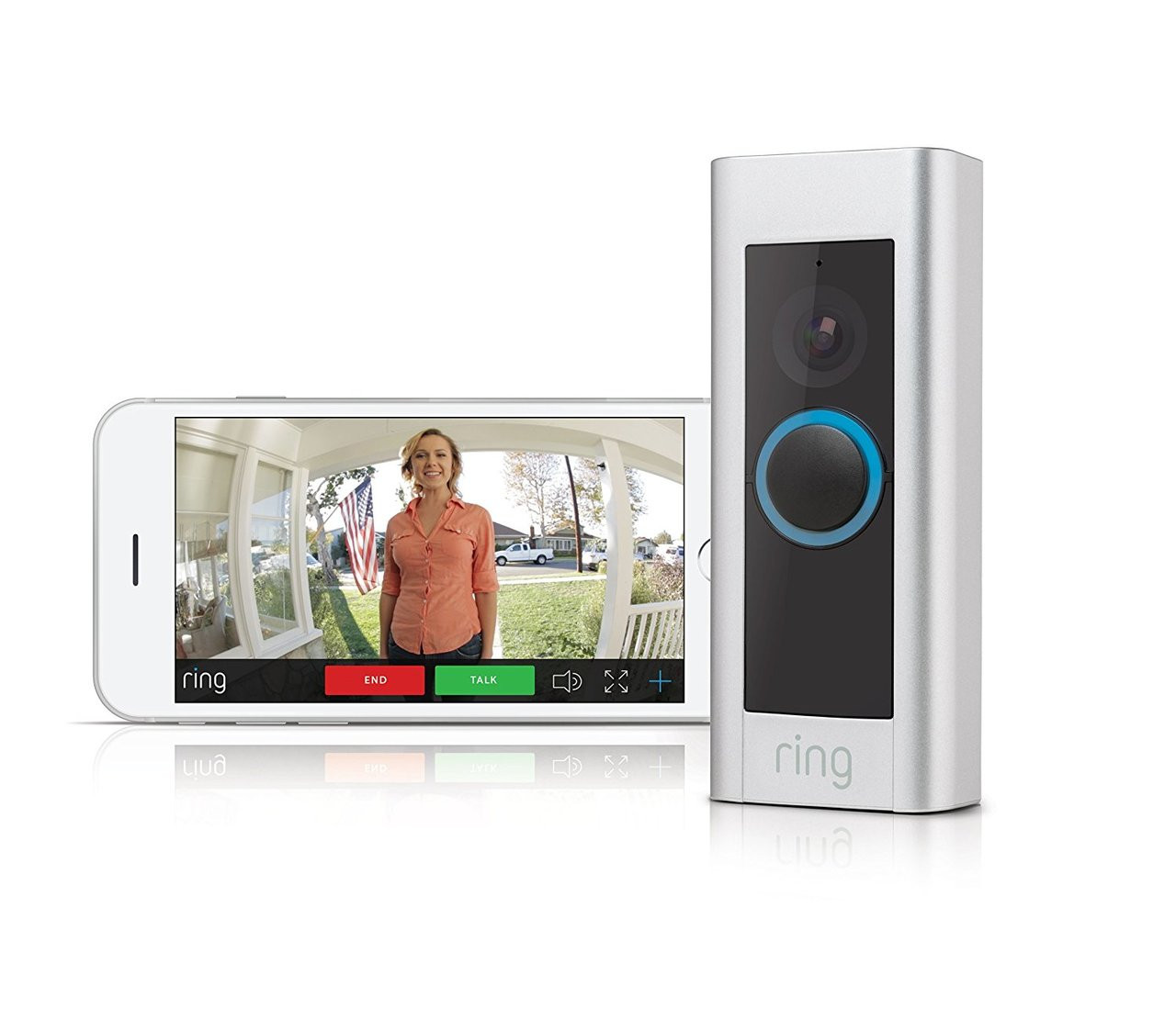 Ring Video Doorbell Pro 2 - Doorbell - wireless - 802.11b/g/n - 2.4 Ghz -  satin nickel