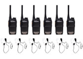 HYT TC-320 & Surveillance Headset with In-Line Push to Talk Mic. 6 Pack 