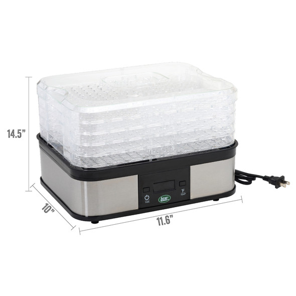 Refurbished 5 Tray Digital Dehydrator Dimensions