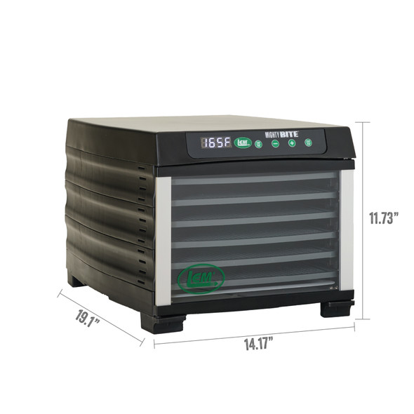 Refurbished MightyBite® 6-Tray Dehydrator Dimensions