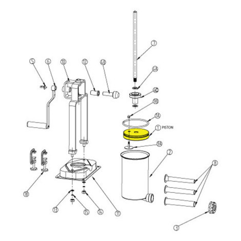 Piston for 15 lb. Vertical Stuffer # 607, 607SS, 1217, 1219, 1607