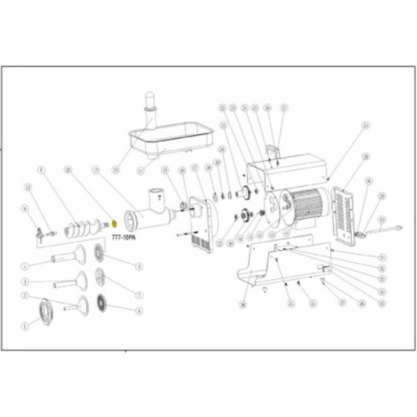  Washer for # 5, 8 & 12 BigBite Grinders (700a and 700 series)